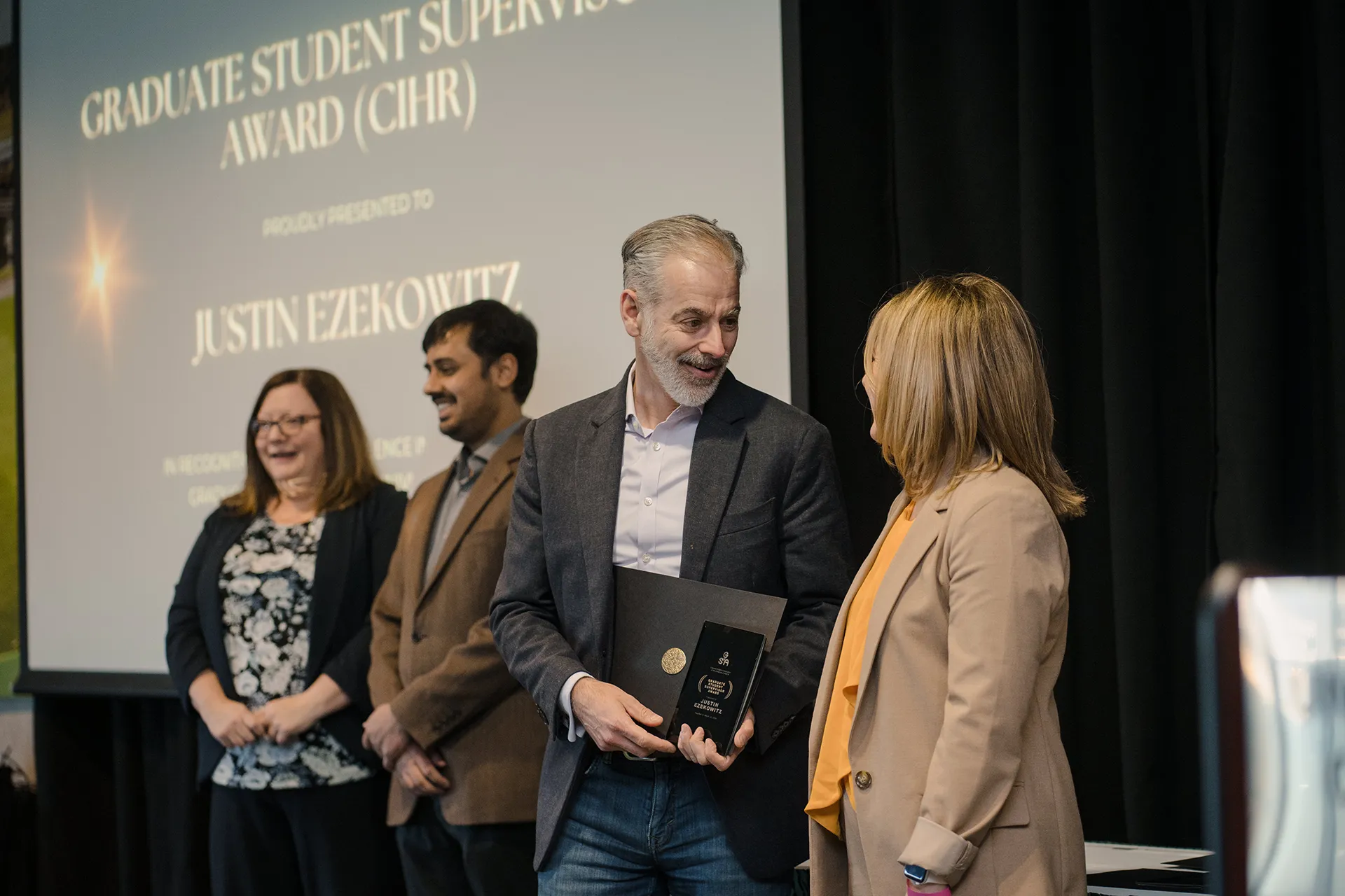 Graduate Students' Association GSA Awards acceptance