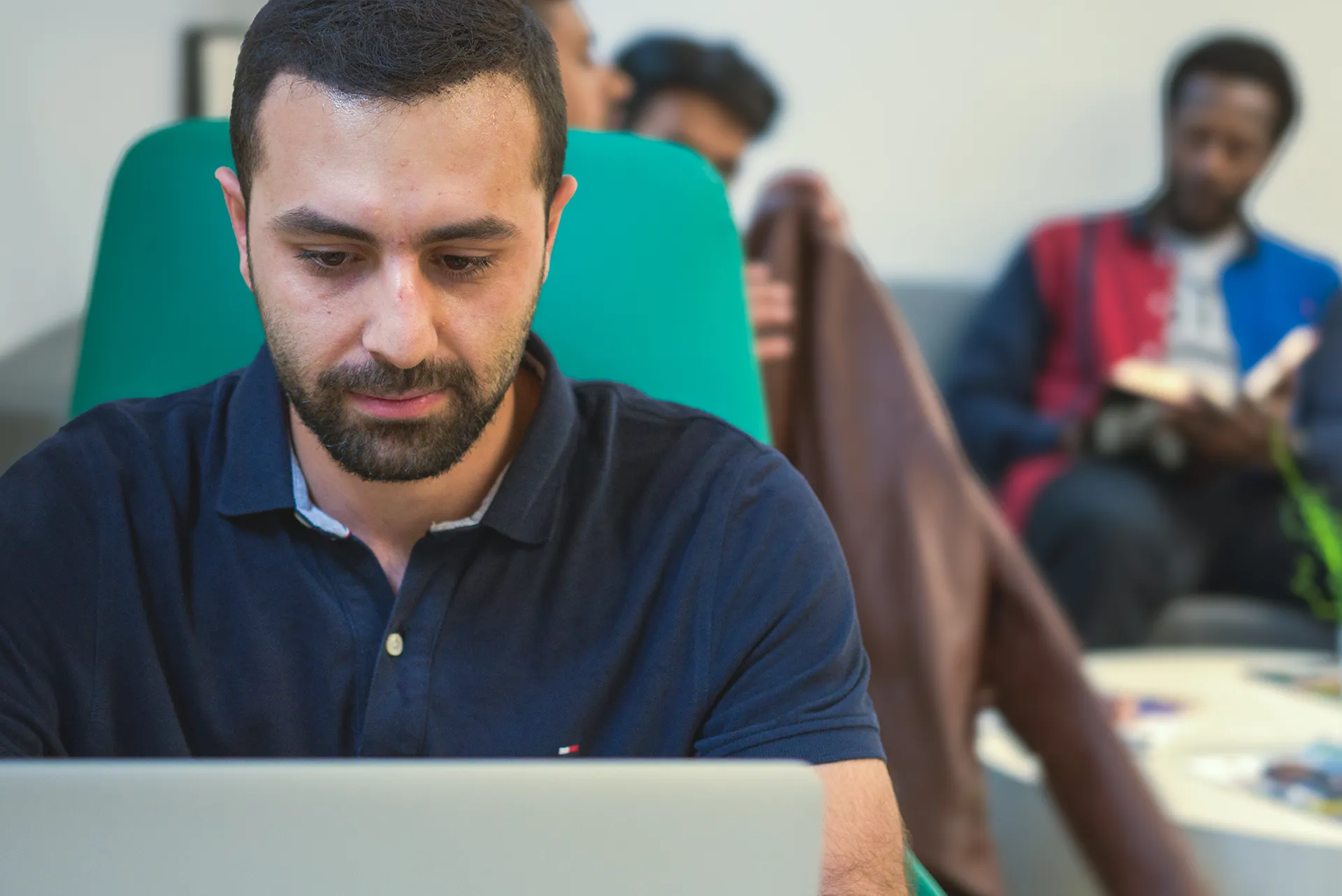 Graduate Students' Association GSA student on laptop