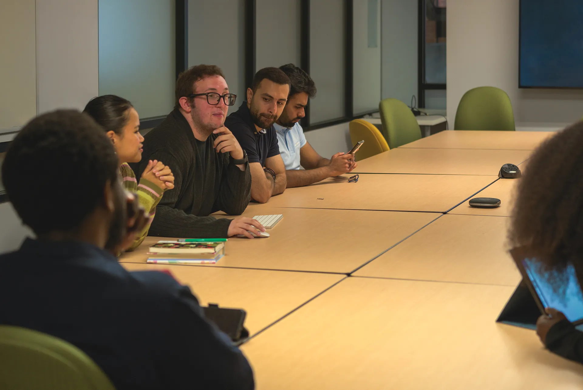 Graduate Students' Association GSA people at a table