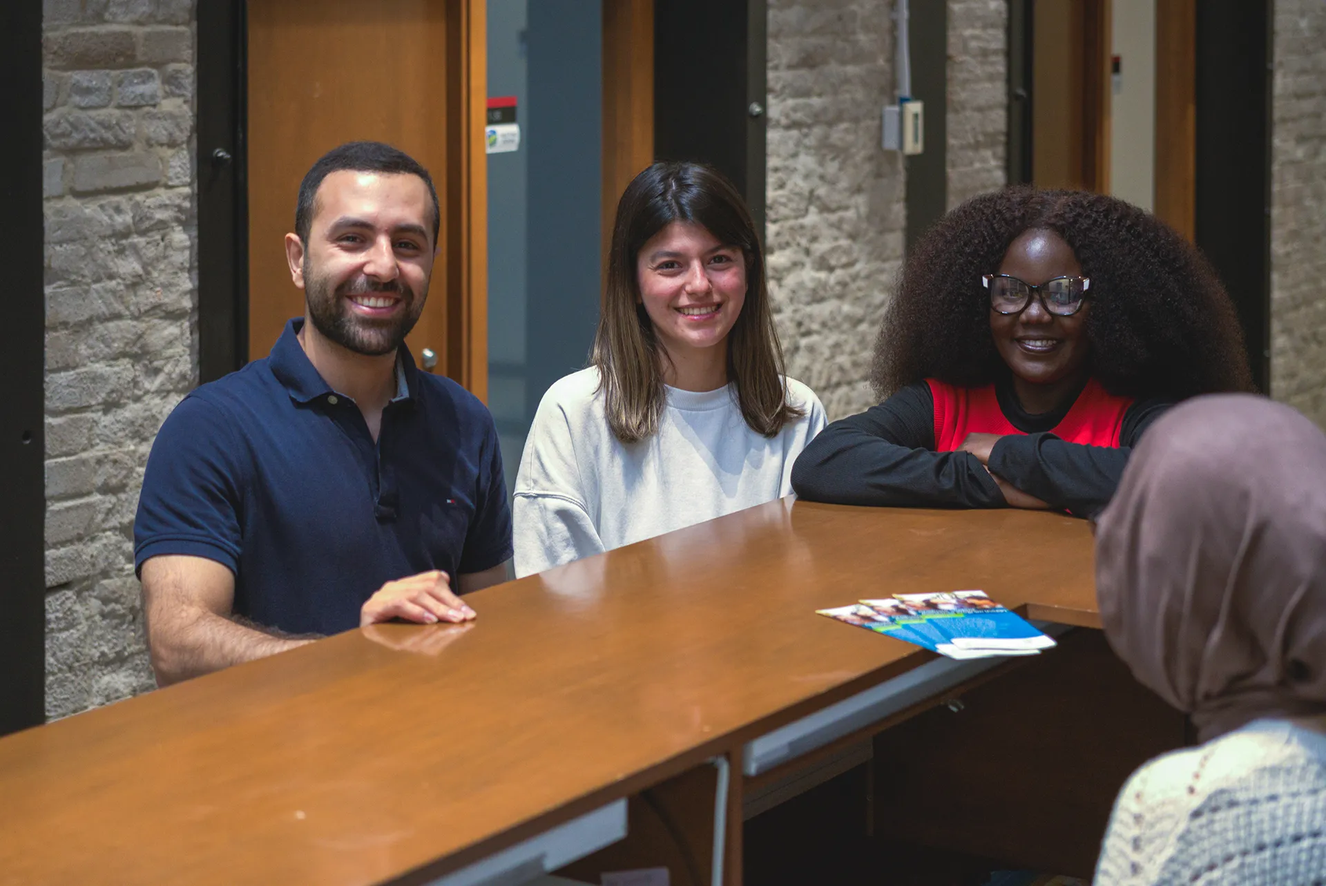 Graduate Students' Association GSA students at info counter